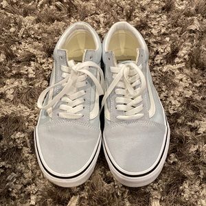 Pastel Blue Canvas Vans